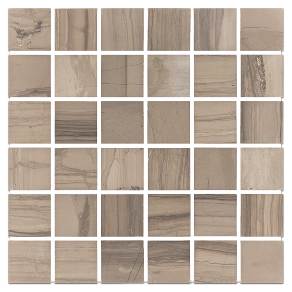 **LIMITED STOCK** Driftwood 2" x 2" Square Vein Cut Mosaic Honed - Elon Tile & Stone