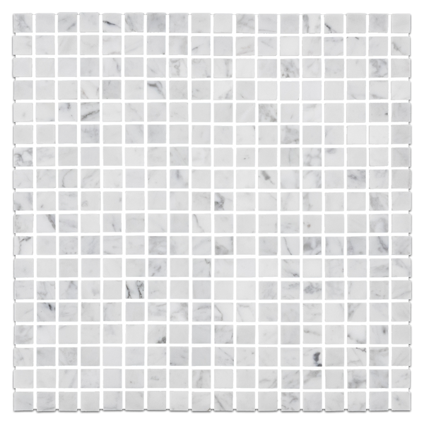 Bianco Carrara 5/8" x 5/8" Square Mosaic Honed