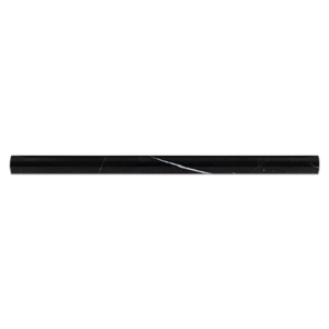 Black 3/4" x 3/4" x 12" Pencil Molding Polished - Elon Tile & Stone