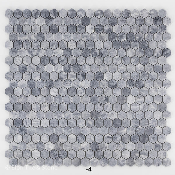 Pacific Gray 1 1/4" Hexagon Mosaic Honed - Elon Tile & Stone