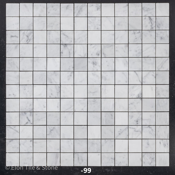 Bianco Carrara 2" x 2" Square Mosaic Polished