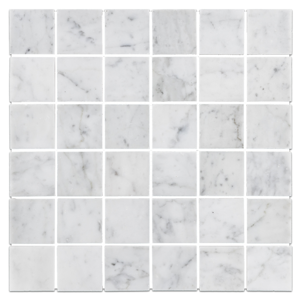 Bianco Carrara 2" x 2" Square Mosaic Polished