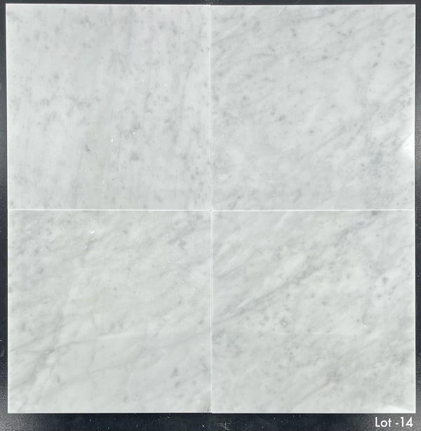 Bianco Carrara 12" x 12" Polished - Elon Tile & Stone