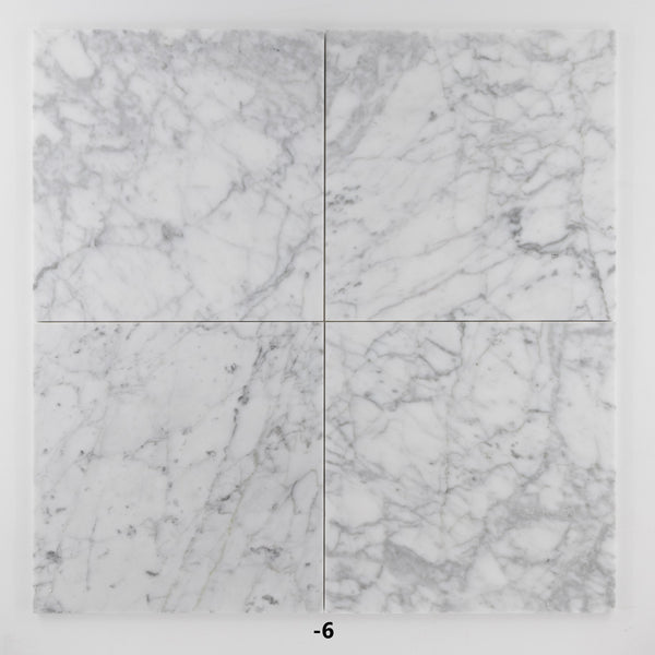 Bianco Carrara Venatino Gioia 12" x 12" Polished - Elon Tile & Stone