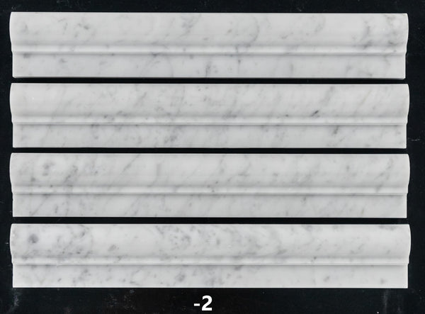 **LIMITED STOCK** Bianco Carrara Ogee Molding Polished