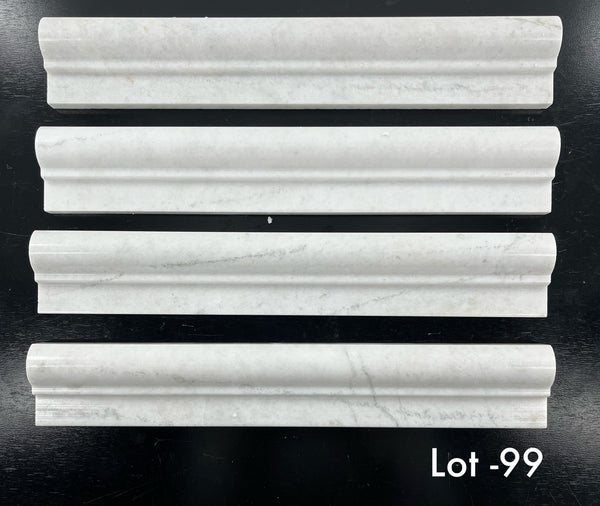 **LIMITED STOCK** Bianco Carrara Ogee Molding Polished