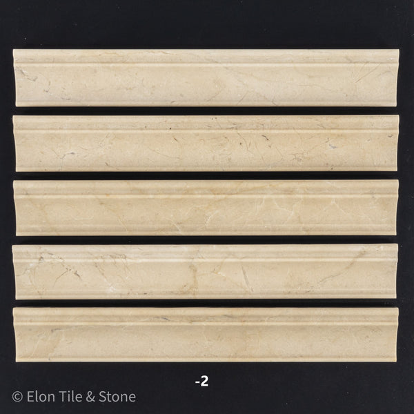 Crema Marfil Capital Molding Polished - Elon Tile & Stone