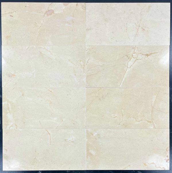 Crema Marfil 6" x 12" Polished - Elon Tile & Stone