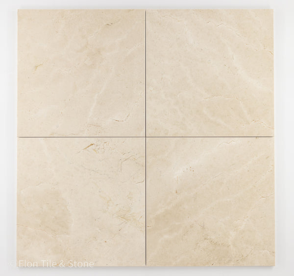 Crema Marfil 12" x 12" Honed - Elon Tile & Stone