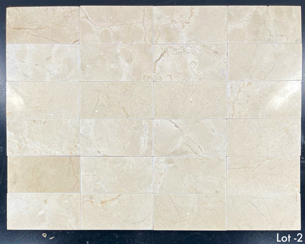 Crema Marfil 3" x 6" Polished - Elon Tile & Stone