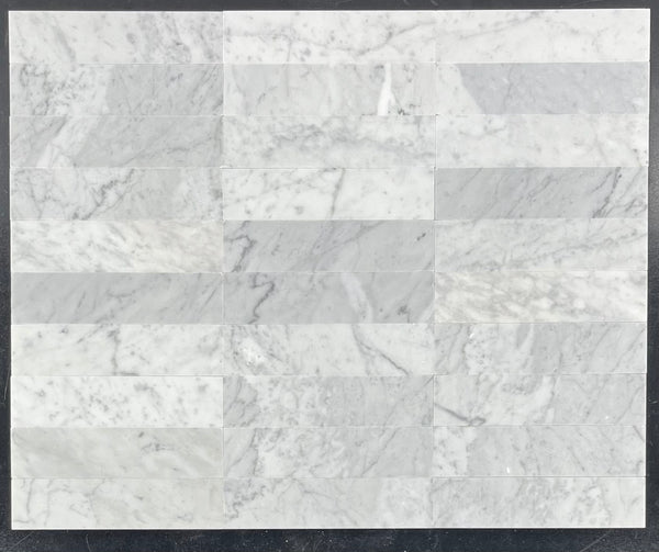 Bianco Carrara 2" x 8" Pulido