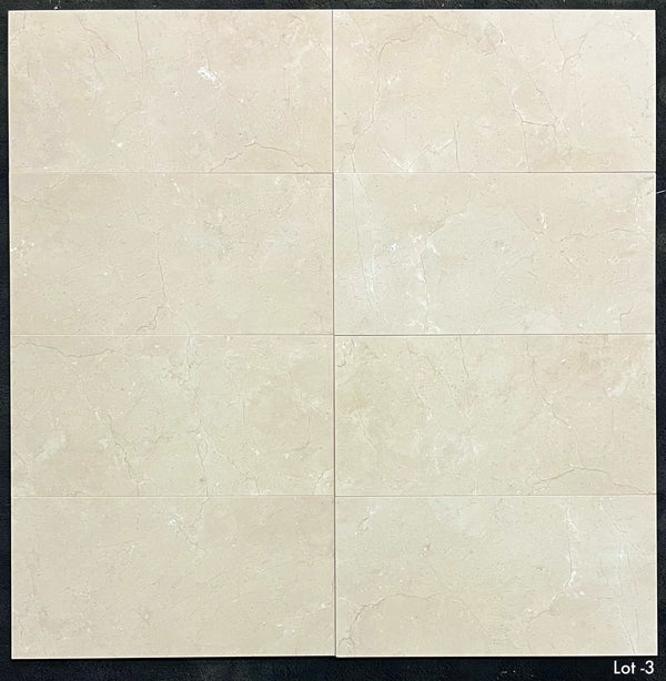 Crema Marfil 12" x 24" Honed - Elon Tile & Stone