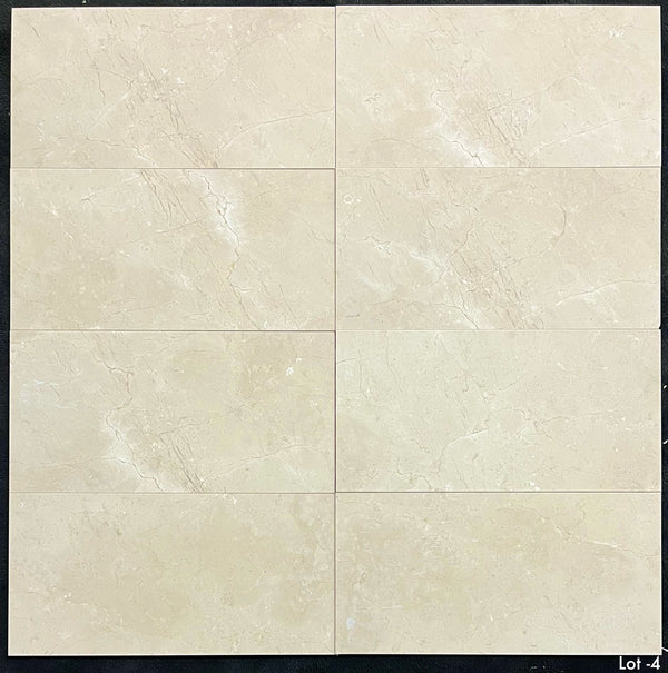 Crema Marfil 12" x 24" Honed - Elon Tile & Stone