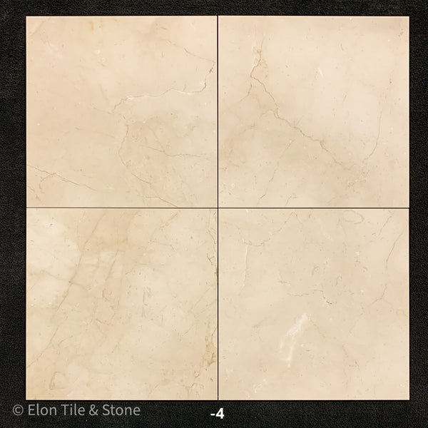 **LIMITED STOCK** Crema Marfil 18" x 18" Honed - Elon Tile & Stone