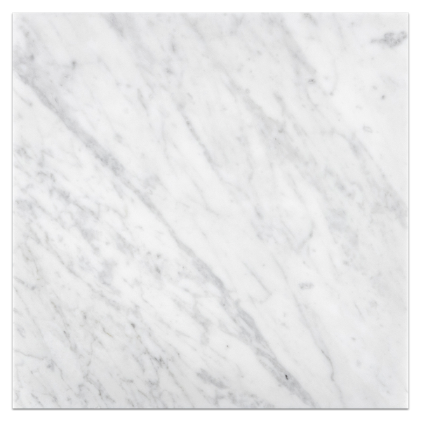 Bianco Carrara Venatino Gioia 18" x 18" Honed - Elon Tile & Stone