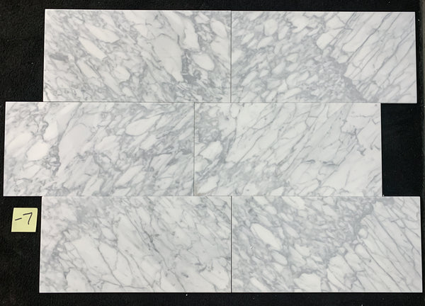 Bianco Carrara Venatino Gioia 12" x 24" Honed - Elon Tile & Stone