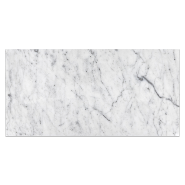 Bianco Carrara Venatino Gioia 12" x 24" Polished - Elon Tile & Stone