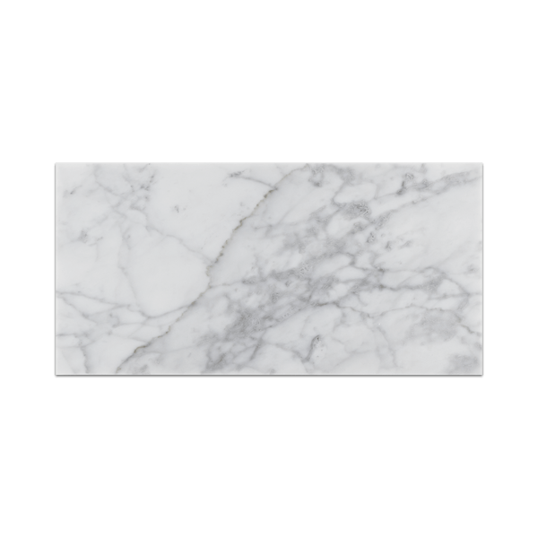 Bianco Carrara Venatino Gioia 6" x 12" Honed - Elon Tile & Stone