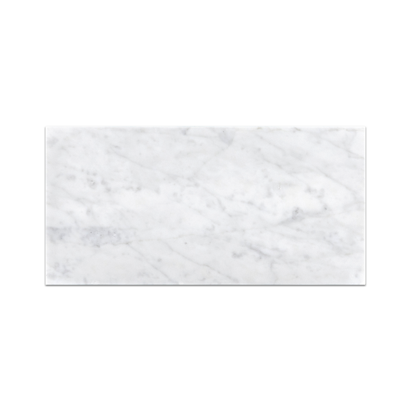 Bianco Carrara Venatino Gioia 6" x 12" Polished - Elon Tile & Stone