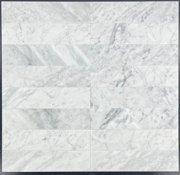 Bianco Carrara 3" x 12" Honed