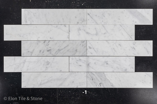 Bianco Carrara 3" x 12" Polished
