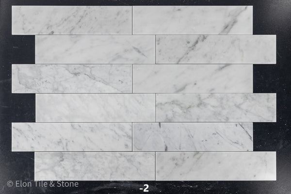 Bianco Carrara 3" x 12" Polished