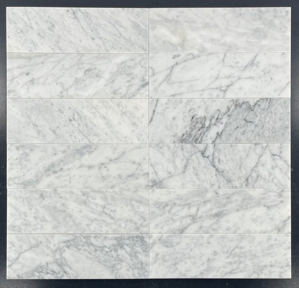 Bianco Carrara 4" x 12" Pulido