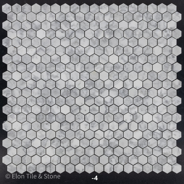Bianco Carrara 1 1/4" Hexagon Mosaic Honed