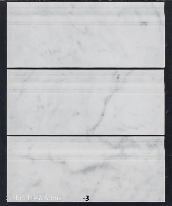 Bianco Carrara Base Molding Polished