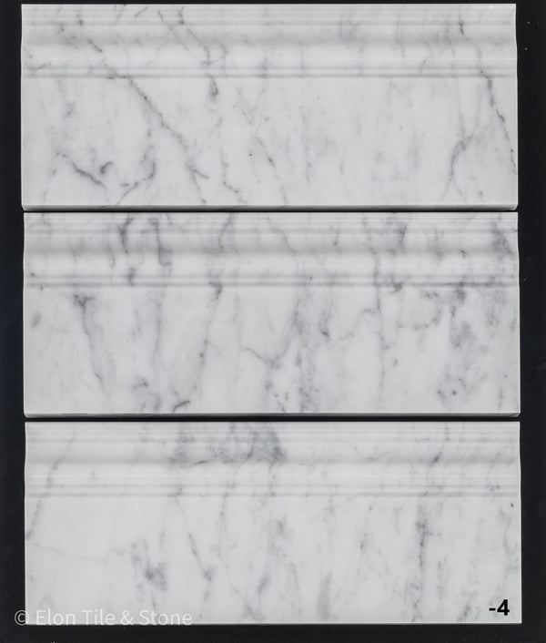 Bianco Carrara Base Molding Polished