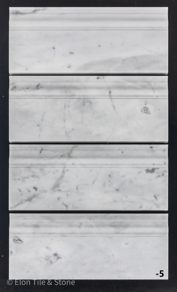 Bianco Carrara Base Molding Polished