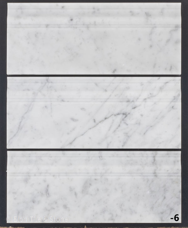 Bianco Carrara Base Molding Polished