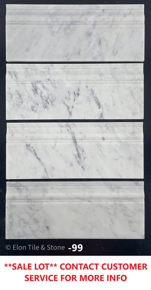 Bianco Carrara Base Molding Polished