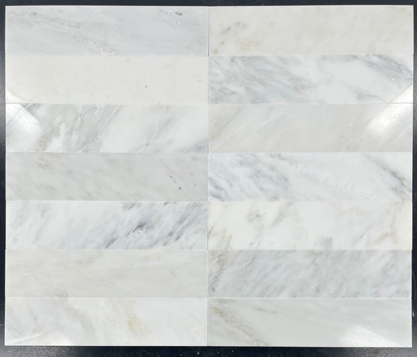 Pearl White 3" x 12" Polished