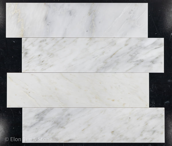 Blanco perla 6" x 24" Pulido