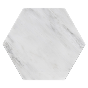 Pearl White Premium 10 1/2" Hexagon Polished - Elon Tile