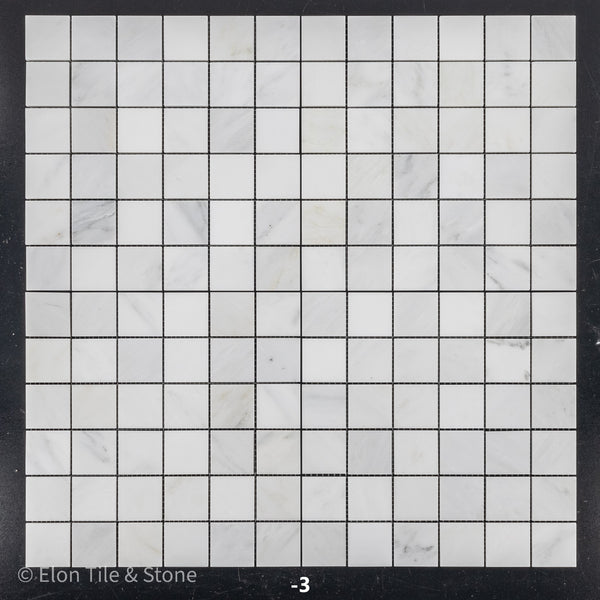 Pearl White 2" x 2" Square Mosaic Honed - Elon Tile & Stone