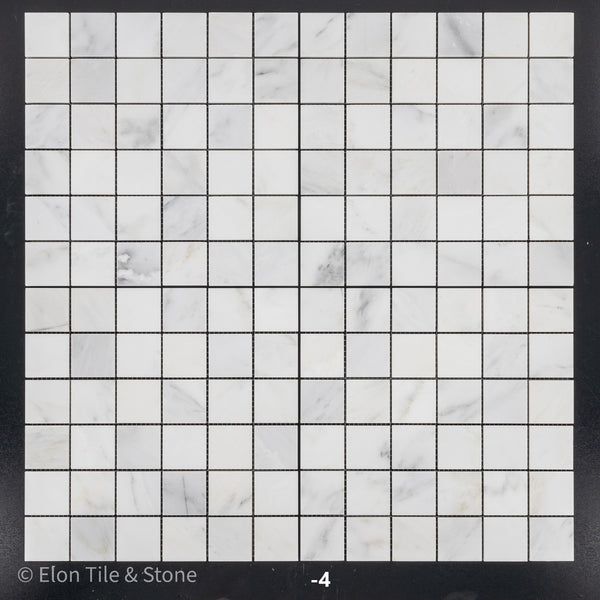 Pearl White 2" x 2" Square Mosaic Honed - Elon Tile & Stone