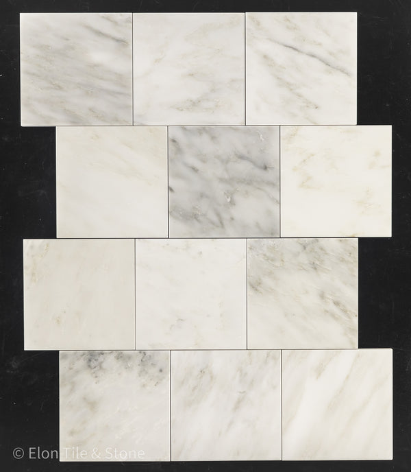 Pearl White 6" x 6" Honed - Elon Tile & Stone