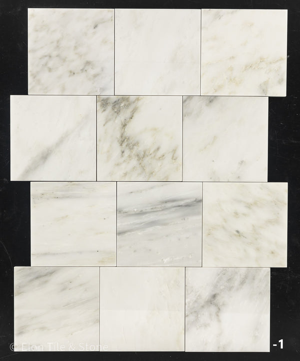 Pearl White 6" x 6" Polished - Elon Tile & Stone