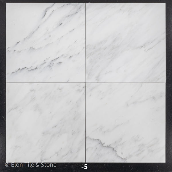 Pearl White 12" x 12" Honed - Elon Tile & Stone