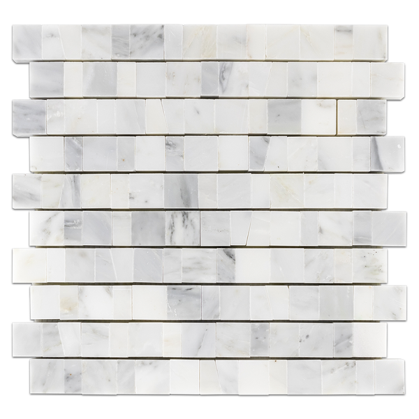 Pearl White 1 1/4" Broken Random Joint Honed - Elon Tile