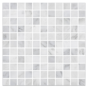 Pearl White 1" x 1" Square Mosaic Honed - Elon Tile & Stone