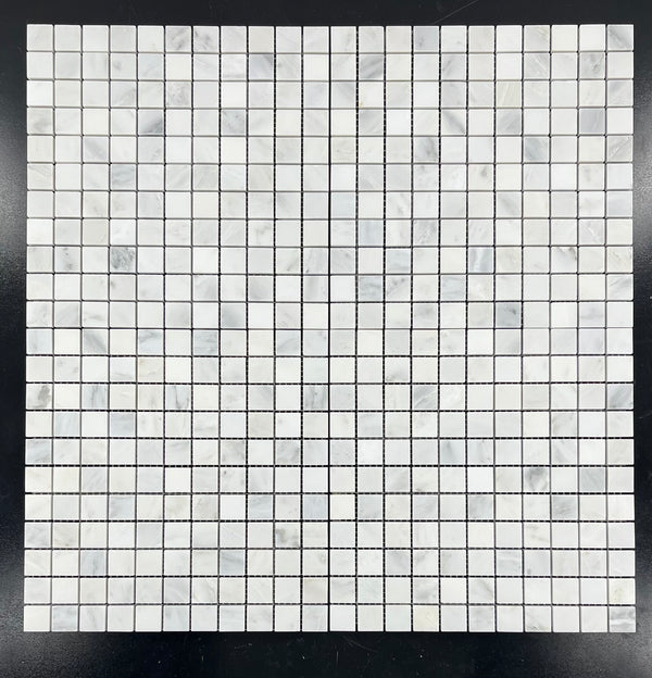 Pearl White 1" x 1" Square Mosaic Honed - Elon Tile & Stone