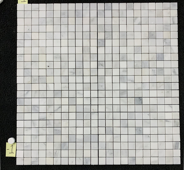 Pearl White 1" x 1" Square Mosaic Polished - Elon Tile & Stone