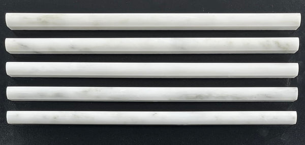 Pearl White Petite Pencil Molding Polished - Elon Tile & Stone