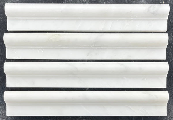 Pearl White Ogee Molding Polished - Elon Tile & Stone