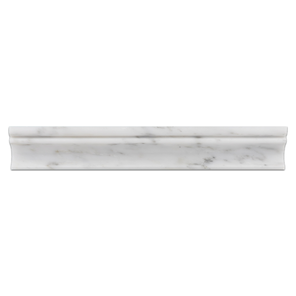 Pearl White 2" x 12" Capital Molding Polished - Elon Tile & Stone