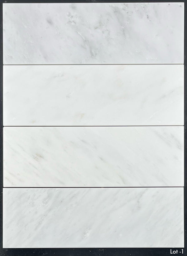 Pearl White 6" x 18" Honed