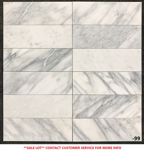 Pearl White 6" x 18" Honed